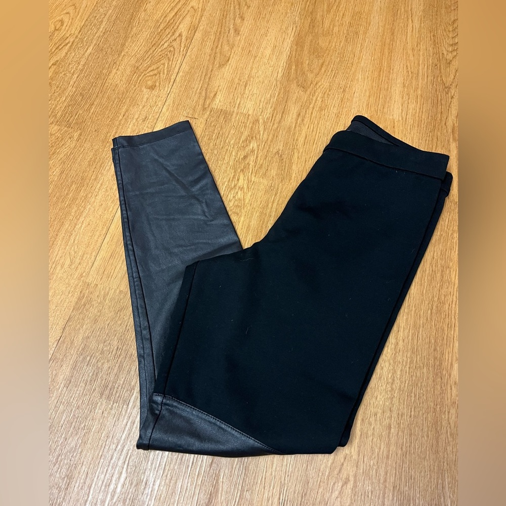BCBG faux leather leggings
